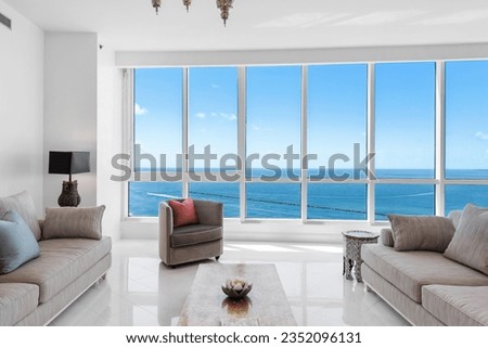 Interior living room shot in Miami Beach Royalty-Free Stock Photo #2352096131