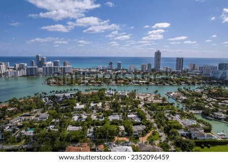 Aerial shot over Miami Beach