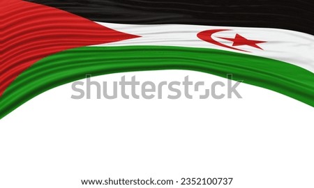 Sahrawi Arab Democratic Republic Flag Wave, National Flag Clipping Path