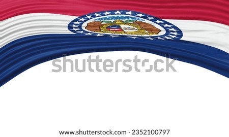 Missouri State Flag Wave, Missouri Flag Clipping Path