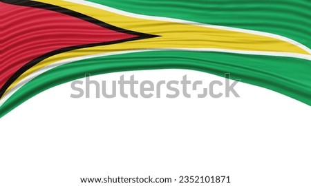 Guyana Flag Wave, National Flag Clipping Path