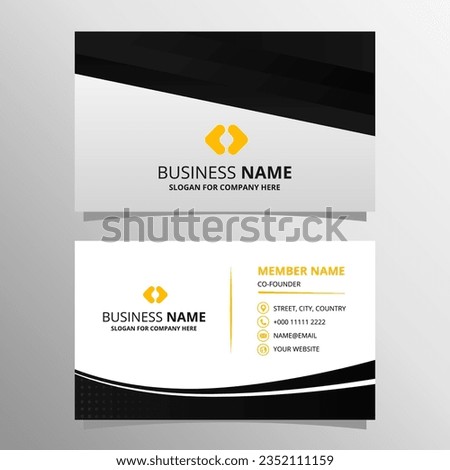 Vector Geometric Lined Black Business Card Template, can be used for business designs, presentation designs or any suitable designs.