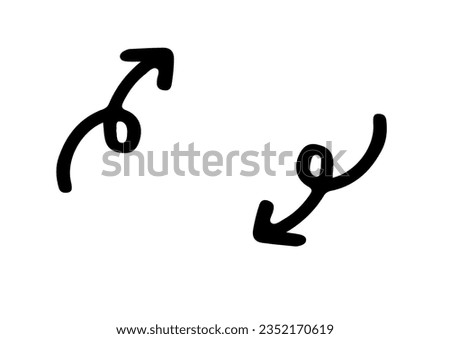 Handwritten arrows that look like they were drawn with a marker