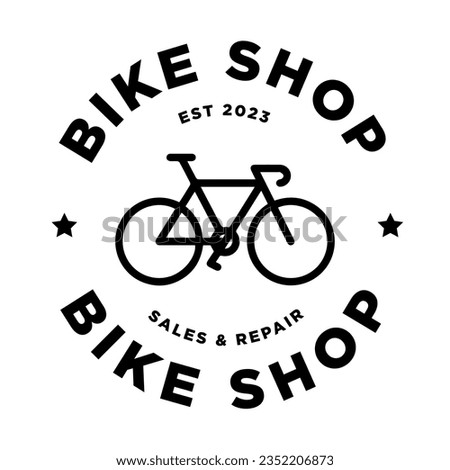 Circular Bike Shop Cycling Biking Bike Label Logo Template Icon Sign Sigil Symbol Emblem Badge Vector EPS PNG Transparent No Background Clip Art Vector EPS PNG