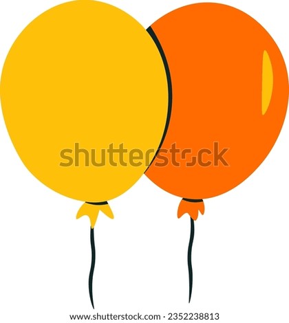 balloon flat illustration, icon, haliday