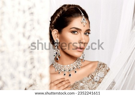 portrait of a beautiful indian bride Royalty-Free Stock Photo #2352241611