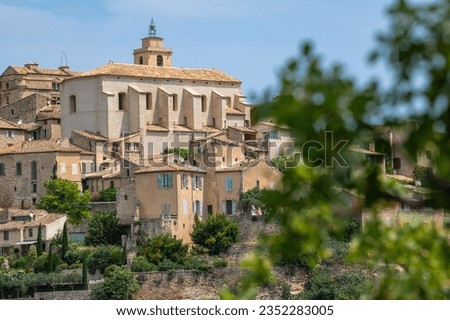 View over the village of Gordes, Vaucluse, Provence, France. High quality photo