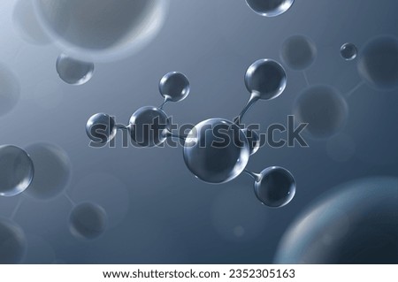 3d molecules. Abstract scientific background with molecular structure. Atoms model illustration, science banner for medicine, biology, chemistry or physics template
 Royalty-Free Stock Photo #2352305163