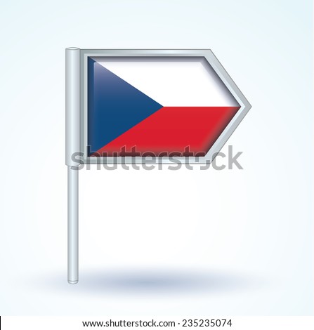 Flag of czech republic, vector illustration
