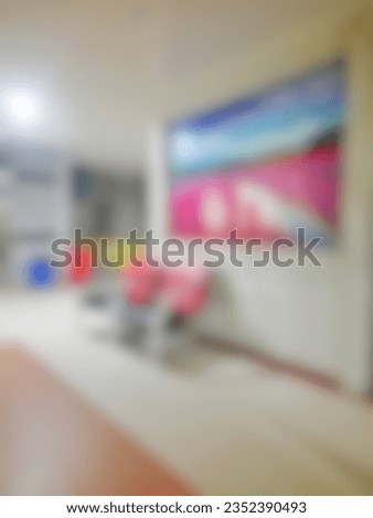 Defocused seat at hospital with blurred background