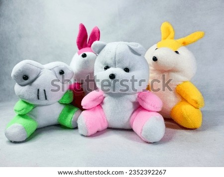 A collection of cute and attention-grabbing children's playmate animal dolls