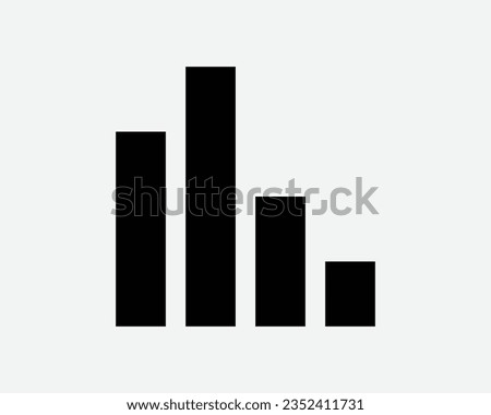 Bar Chart Icon Graph Data Statistic Business Finance Market Report Black White Outline Shape Vector Clipart Graphic Illustration Artwork Sign Symbol