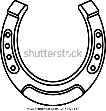 illustration, horse, symbol, shoe, lucky, vector, horseshoe