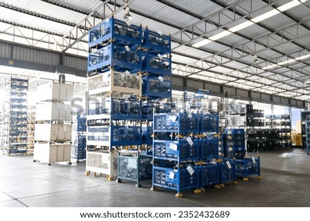 Empty shelf or rack in warehouse