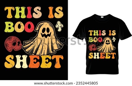 This is boo sheet.Halloween t-Shirt degin