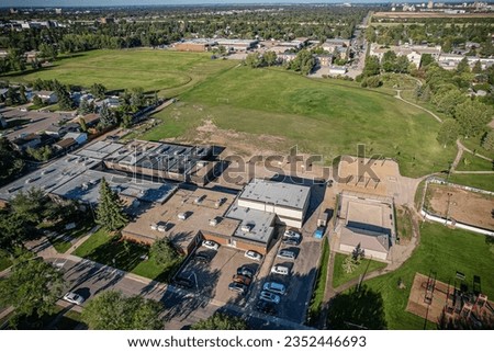 Bird's-eye perspective of College Park in Saskatoon, showcasing its blend of academic vigor and residential serenity against the timeless canvas of Saskatchewan's landscape.
