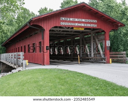 Lake Of The Woods Covered Bridge Built in 1965, Illinois, America