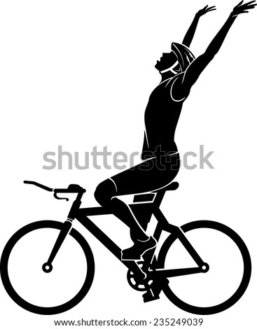 Winning Male Cyclist