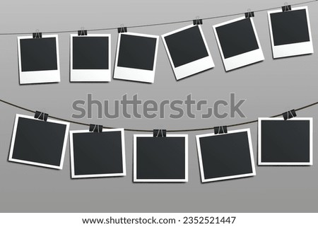 Vector illustration of a beautiful photo frame or a Polaroid-style photo. Royalty-Free Stock Photo #2352521447