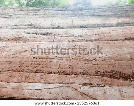 brown stone wall in the forest