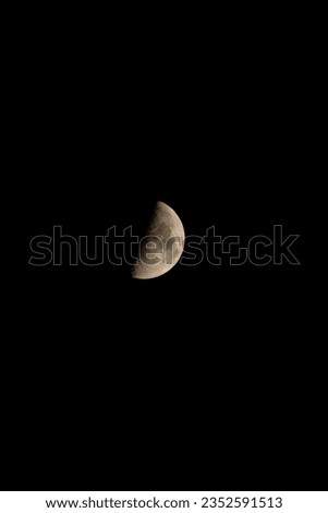 A picture of the crescent moon.