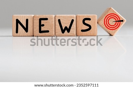 News Text Wooden Blocks for business concept. Royalty-Free Stock Photo #2352597111