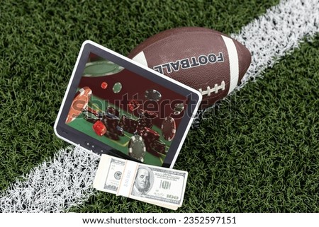 Sports betting concept. American football.