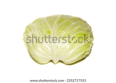 Green color vegetables of cauliflower put on white background with isolated picture.