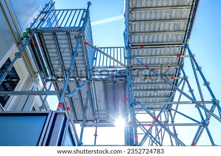 typical scaffolding at a construction site - photo
