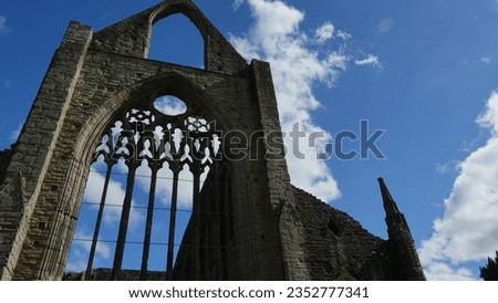 Tintern Abbey Wye Velley, Ruins of Church Destroyed King Henry 8th During the Desolution of the Monasteries in the UK Royalty-Free Stock Photo #2352777341