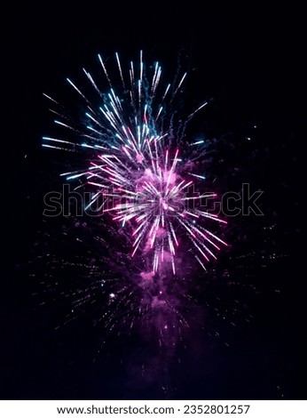 colorful fireworks on night sky