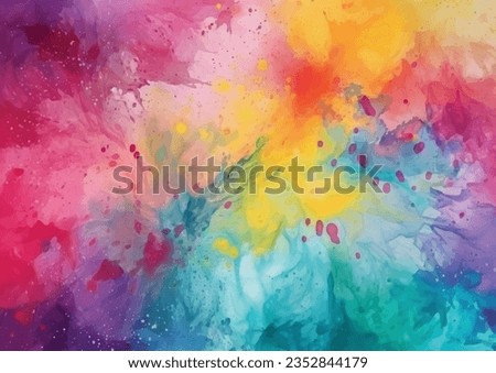 Abstract splashed watercolor textured background. Multicolored watercolor background. Royalty-Free Stock Photo #2352844179