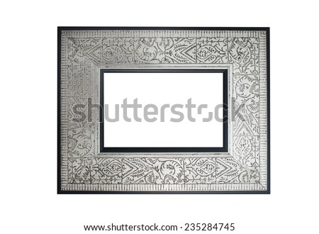 gray metal frame on a white background.