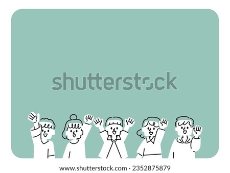  Frame of children raising their hands