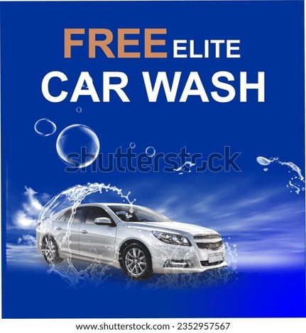 car wash services poster and flyer design template