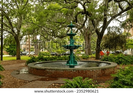 view to Lafayette Square in Savannah Royalty-Free Stock Photo #2352980621