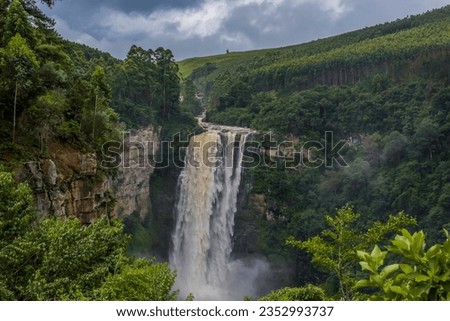 Karkloof waterfall in midlands meander KZN south africa Royalty-Free Stock Photo #2352993737