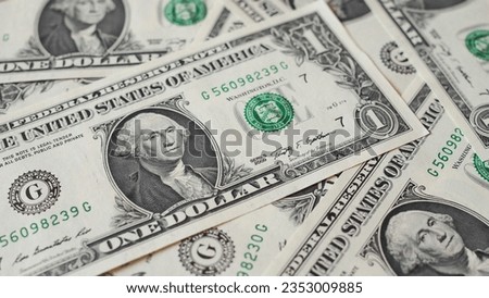 one dollar bill currency of the united states Royalty-Free Stock Photo #2353009885