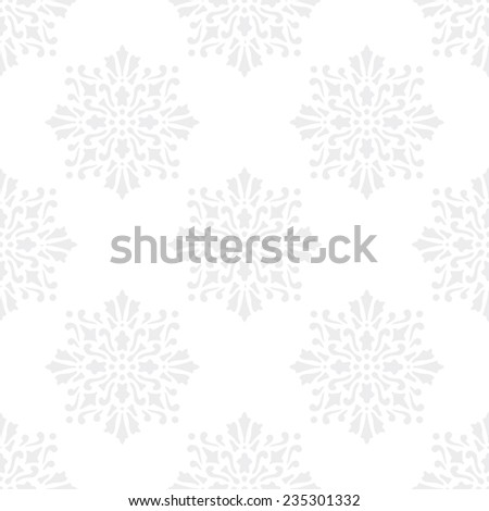 Seamless subtle gray victorian floral pattern