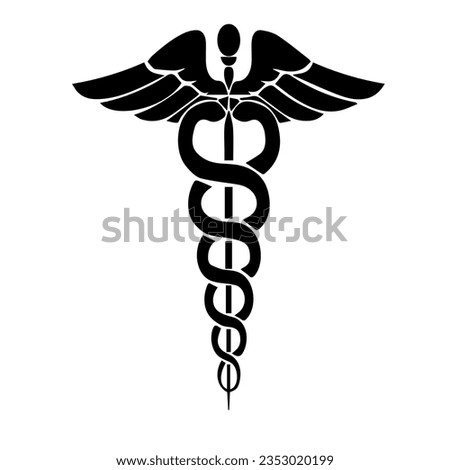 Caduceus medical symbol vector design .eps Royalty-Free Stock Photo #2353020199