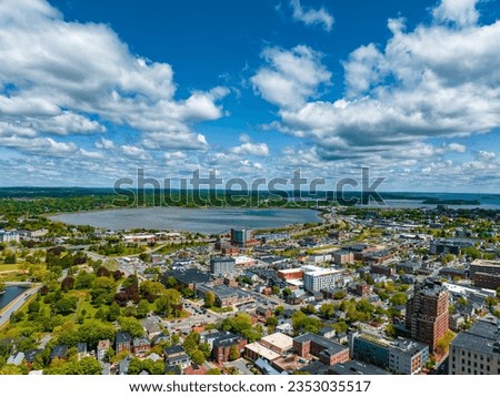 Portland Maine from Drone View