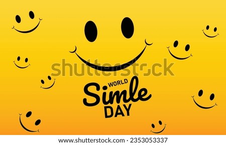 world smile day ,happy smile  day vector design  Royalty-Free Stock Photo #2353053337