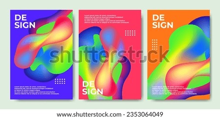 Abstract colorful poster design with gradient and wavy shape