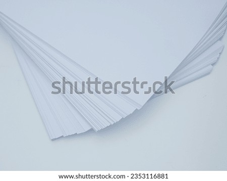 stack white paper isolated on white background