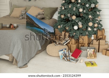 canvas, photo canvas and Christmas decoration background