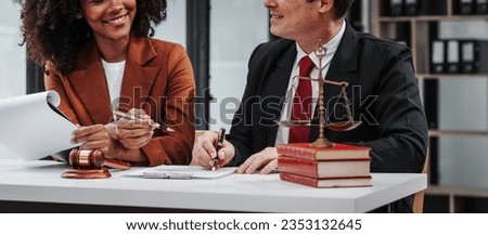 Law firm jobs, lawyer specialist, Business and Bankruptcy Lawyer discussing talking at meeting, Personal injury, Estate planning, Intellectual property, Employment, Corporate, Legal Consultancy Royalty-Free Stock Photo #2353132645
