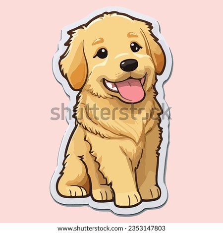 dorable Puppy Sticker: Add Cuteness to Your Creations! Perfect for pet lovers and crafts. Instantly charm with this cute pup sticker. Ideal for crafts and digital designs. Adorable Puppy Sticker.