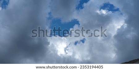 beautiful view of the blue sky and white clouds.