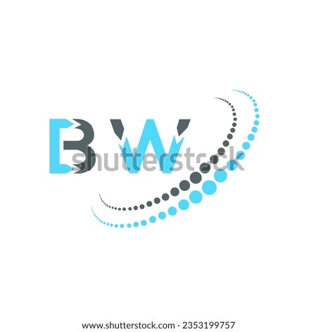BW letter logo creative design. BW unique design.
