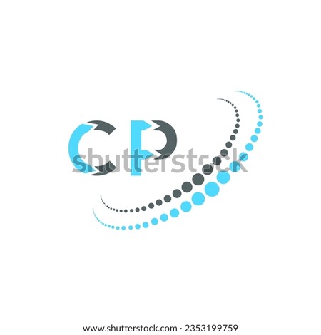 CP letter logo creative design. CP unique design.
